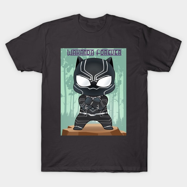 Wakanda Forever! T-Shirt by AkanesChibiArt